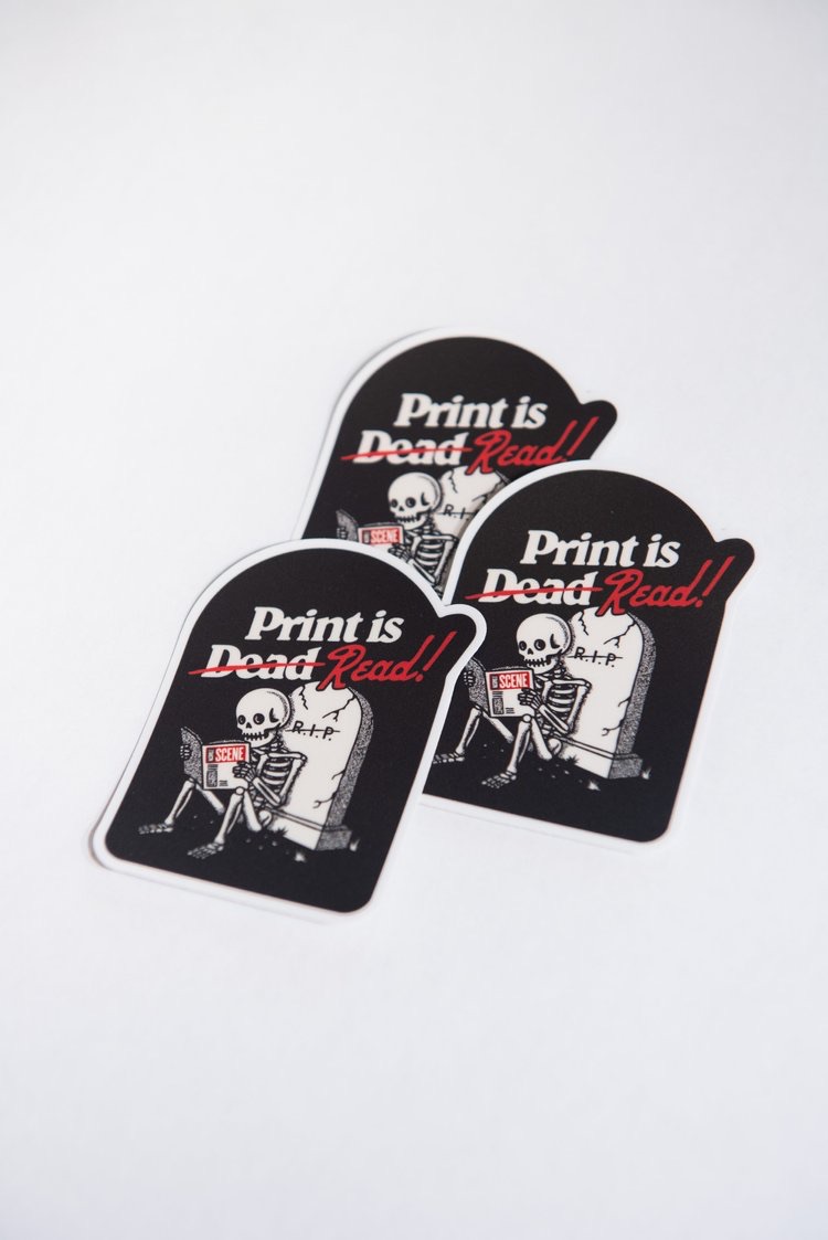 Print is READ Sticker